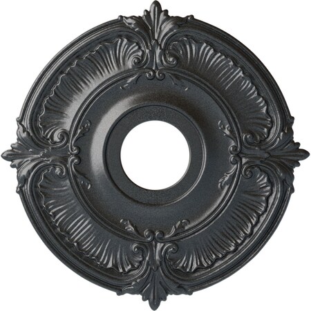 Attica Ceiling Medallion (Fits Canopies up to 5"), Hand-Painted Pewter, 18"OD x 4"ID x 5/8"P